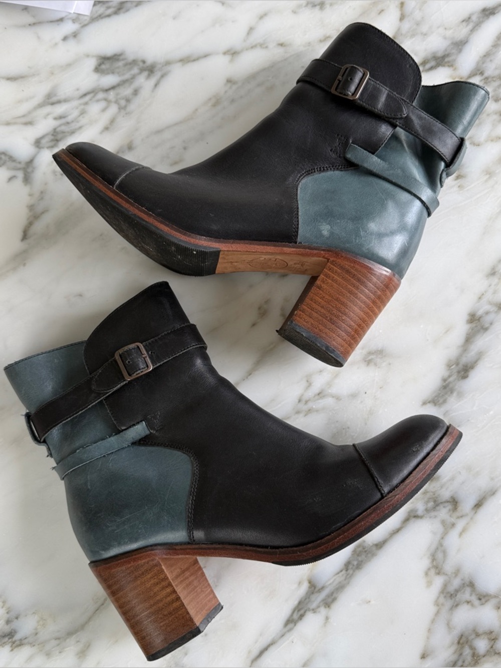 Wolverine Women's 1000 Mile Samantha Pleet Boots 11B Black And Blue - Picture 3 of 7